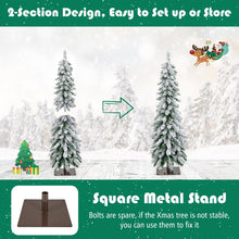 Load image into Gallery viewer, 4FT/5FT Artificial Slim Xmas Tree with PVC Branch Tips
