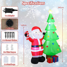 Load image into Gallery viewer, 8 Feet Inflatable Christmas Tree with Santa Claus &amp; Gift Boxes
