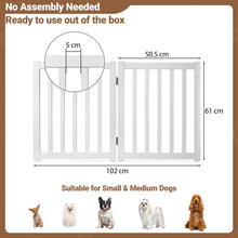 Load image into Gallery viewer, Foldable Pet Gate, Freestanding Wooden Puppy Barrier
