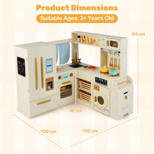 Load image into Gallery viewer, Corner Kitchen Playset with Large Fridge for Toddlers 3+ Years Old
