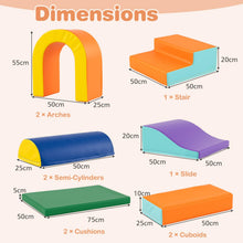 Load image into Gallery viewer, 10-Piece Foam Climbing Blocks for Crawling Climbing and Sliding
