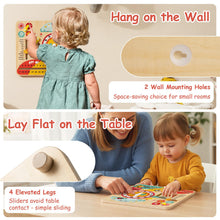 Load image into Gallery viewer, Daily Calendar Wooden Toy with Clock and Seasons
