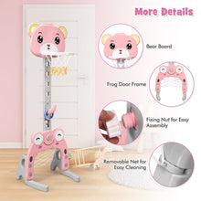 Load image into Gallery viewer, 3-in-1 Height Adjustable Basketball Stand with Football Goal and Ring Toss
