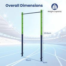 Load image into Gallery viewer, Outdoor In-Ground Pull Up Bar Station, Heavy Duty Metal Chin Up Bar with 5 Adjustable Heightsv
