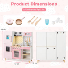 Load image into Gallery viewer, Kids Play Kitchen, Children Toy Kitchen with Realistic Lights
