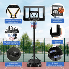 Load image into Gallery viewer, 12FT Portable Basketball Set with 44" Backboard, Wheels

