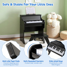 Load image into Gallery viewer, 25 Lighted Keys Kids Piano Keyboard with Stool and Adjustable Speed
