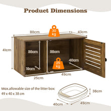 Load image into Gallery viewer, Cat Litter Box Enclosure Indoor Hidden Kitty Washroom
