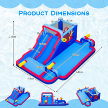 Load image into Gallery viewer, Inflatable Water Park, 5 in 1 Mega Kids Bouncy Castle with Dual Slides, Climbing Wall
