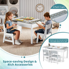 Load image into Gallery viewer, Kids Wooden Toddler Craft Easel Desk with 2-Tier Open Shelf
