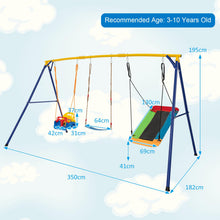 Load image into Gallery viewer, 3 in 1 Kids Heavy Duty Metal Swing Frame with Belt Swing
