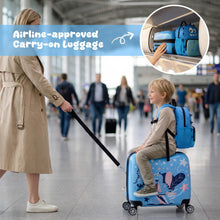 Load image into Gallery viewer, 2 Pieces Kid Luggage Set with Spinner Wheels and Lanyard for Carry Strap

