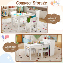 Load image into Gallery viewer, Kids Art Table and Chairs Set with Paper Roll and Storage Shelves
