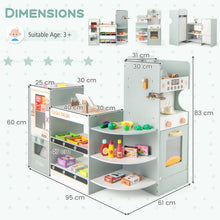 Load image into Gallery viewer, Kids Grocery Store Wooden Pretend Play Shop with Coffee Maker
