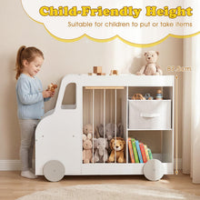 Load image into Gallery viewer, Toy Storage Organizer, Kids Bookshelf with Stuffed Animal Storage

