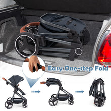 Load image into Gallery viewer, Convertible Baby Stroller with Footmuff and Extendable Canopy
