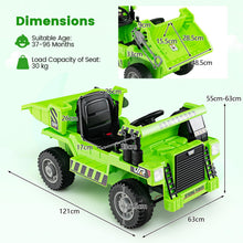 Load image into Gallery viewer, 12V Kids Ride On Car, Children Electric Construction Vehicle with Remote Control
