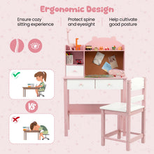 Load image into Gallery viewer, Wooden Student Study Table with Drawers

