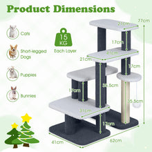 Load image into Gallery viewer, Cat Stairs, 2-in-1 Cat Tree Tower Pet Steps with Sisal Scratching Posts
