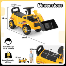 Load image into Gallery viewer, Kids Ride on Excavator, Toddlers Push Along Car with Adjustable Bucket(Bulldozer)

