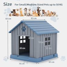 Load image into Gallery viewer, Plastic Dog House with Air Vents and Elevated Floor
