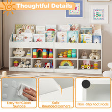 Load image into Gallery viewer, Kids Bookshelf, Wooden Toddler Toy Organizer

