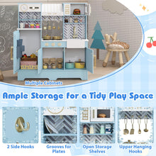 Load image into Gallery viewer, Children Cooking Chef Role Playset with Cabinets &amp; Utensils for Boys Girls
