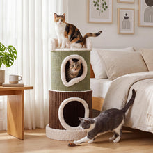 Load image into Gallery viewer, Double Spacious Condos, Barrel-Shaped Kitten Condo Pet Playhouse
