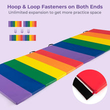 Load image into Gallery viewer, Gymnastics Mat Tri-Fold Thick Tumbling Mat with Hook and Loop Fasteners
