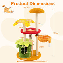 Load image into Gallery viewer, Cat Tree, 117cm Hamburger-Theme Cats Tower, Indoor Multi-Level Kitten Climbing Stand Activity Center
