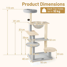 Load image into Gallery viewer, Cat Tree, Multi-Level Cat Tower with Sisal Scratching Posts
