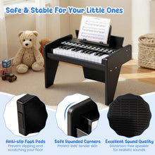 Load image into Gallery viewer, 25 Lighted Keys Kids Piano Keyboard Mini Digital Piano Wooden Toy
