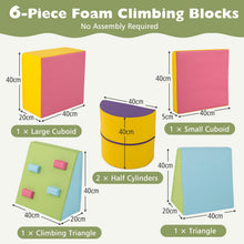 Load image into Gallery viewer, 6 Piece Foam Climbing Toys for Toddlers with PU Leather Cover
