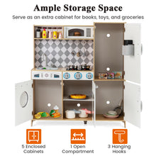Load image into Gallery viewer, Pretend Play Kitchen with Ice Maker and Cooking Stove for Kids
