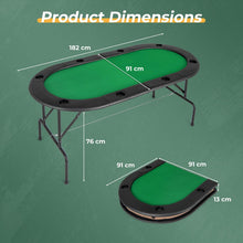 Load image into Gallery viewer, Foldable Poker Table, 8-Player Portable Blackjack Texas Hold¡¯em Poker Table
