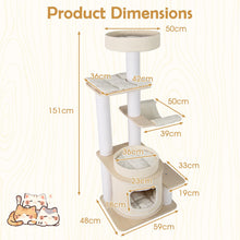 Load image into Gallery viewer, Cat Tree, Tall Multi-Layer Cats Tower with Comfy Padded Top Perch
