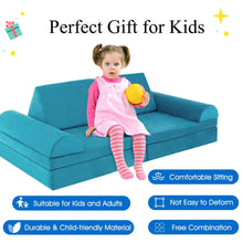 Load image into Gallery viewer, 6 Pieces Modular Convertible Kids Play Couch Sofa
