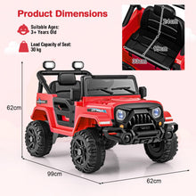 Load image into Gallery viewer, Kids Ride on Car, 12V Battery Powered Toy Car with Remote Control, Lights, Music
