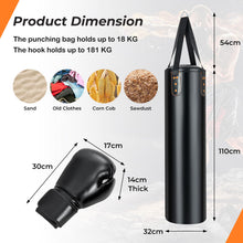 Load image into Gallery viewer, Unfilled Heavy Boxing Bag Set with 12OZ Gloves
