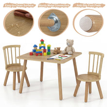 Load image into Gallery viewer, Kids Table and Chair Set, Wooden Toddler Play Table with Solid Wood Legs
