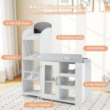 Load image into Gallery viewer, Kids Grocery Store Playset Convertible with Shopping Cart and Movable Checkout Belt
