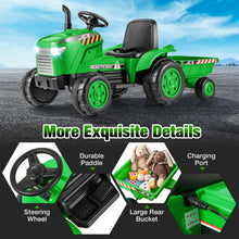 Load image into Gallery viewer, Kids Ride On Tractor and Trailer, 12V Battery Powered Toy Car with Remote Control
