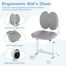 Load image into Gallery viewer, Kid's Study Desk and Chair Set with Tilt Desktop and Footrest Bar
