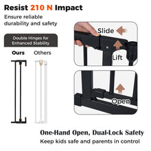 Load image into Gallery viewer, 3 Panel Foldable Pet Gate, Pressure Baby Gate with One-hand Opening
