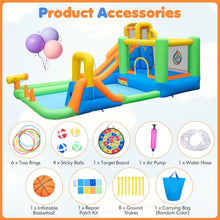 Load image into Gallery viewer, Inflatable Bouncy Castle, 11-in-1 Water Park with Double Slides
