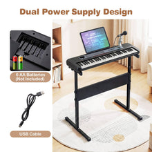 Load image into Gallery viewer, 61 Keys Kids Piano Keyboard with Adjustable Stand for Aged 3+ Years Old
