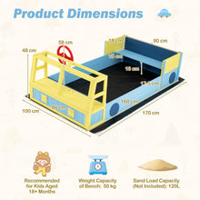 Load image into Gallery viewer, Kids Sandbox, 170 x 100cm Wooden Sand Pit with Bench Seat, Bottom Liner
