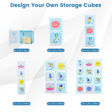 Load image into Gallery viewer, Cartoon Clothes Closet, Portable Kids Wardrobe with Hanging Section
