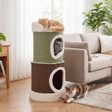 Load image into Gallery viewer, Double Spacious Condos, Barrel-Shaped Kitten Condo Pet Playhouse
