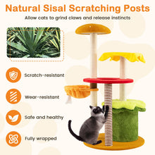 Load image into Gallery viewer, Cat Tree, 117cm Hamburger-Theme Cats Tower, Indoor Multi-Level Kitten Climbing Stand Activity Center
